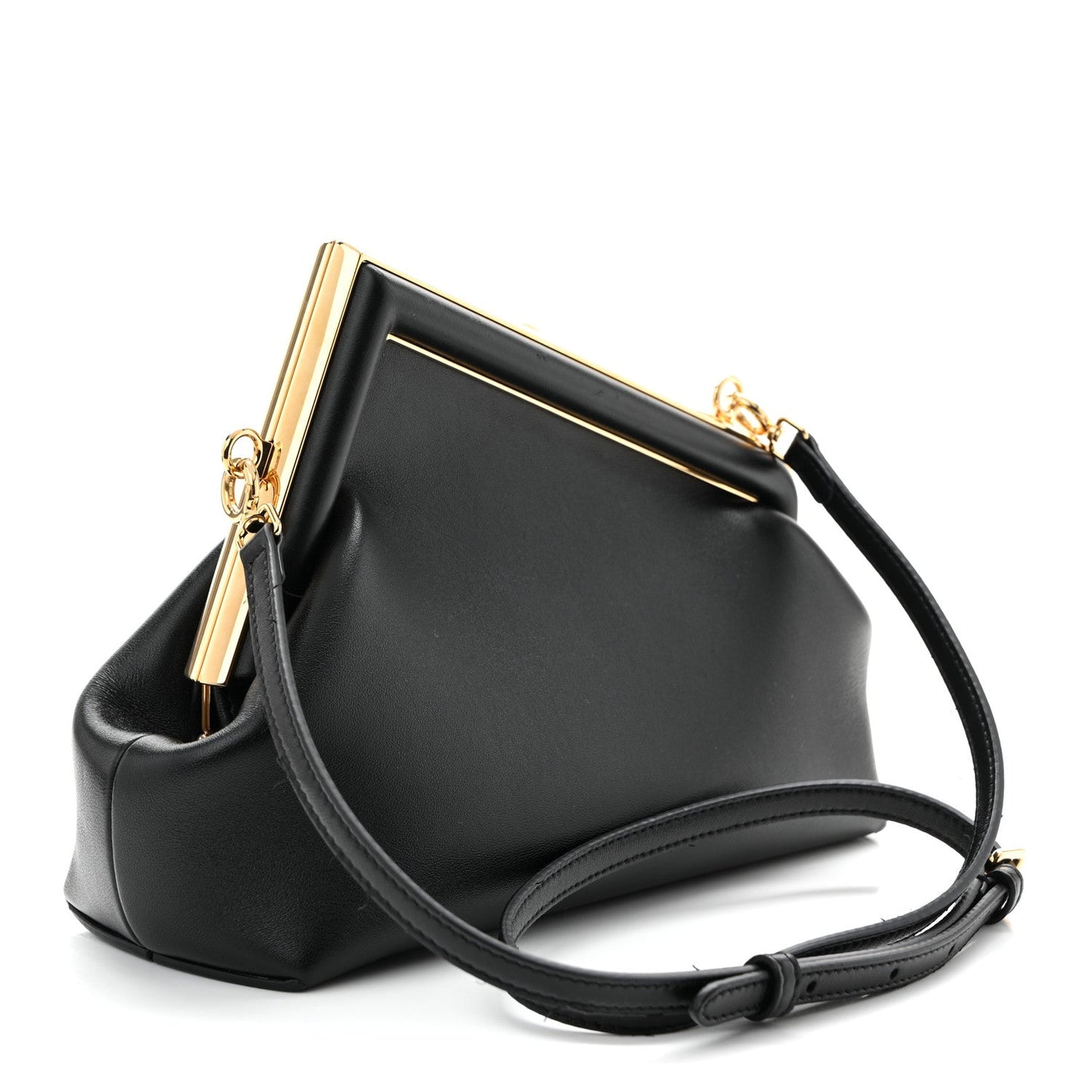 Shiny Nappa Small Fendi First Black