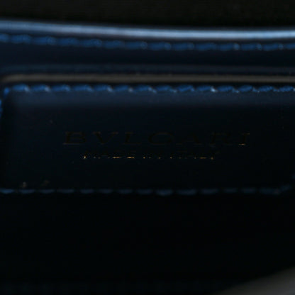 Metallic Calfskin Serpenti Forever Top Handle Blue