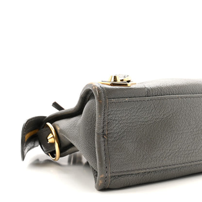 Chevre Gold Metallic Edge Hardware Mini City Gris Acier