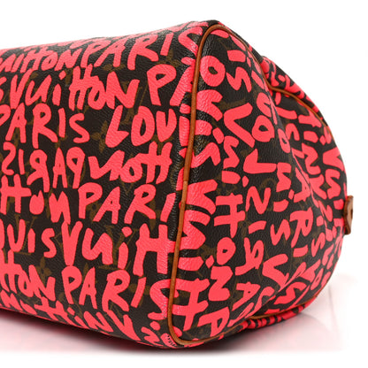 Monogram Graffiti Speedy 30 Fuchsia