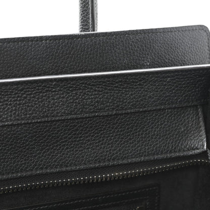 Drummed Calfskin Mini Luggage Black