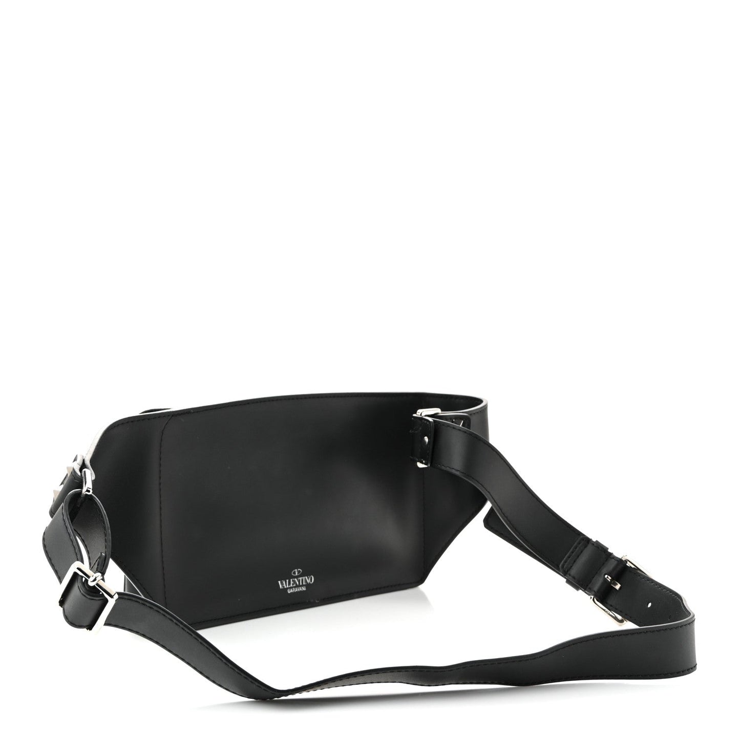 Calfskin VLTN Belt Bag Black White