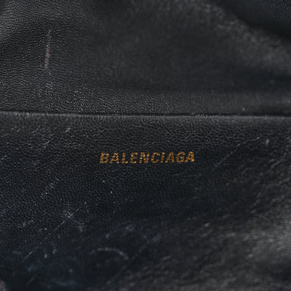 Crushed Velvet Logo Embossed XXS Souvenir Belt Bag Black