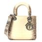 Niloticus Crocodile Himalaya Crystal Small Lady Dior White
