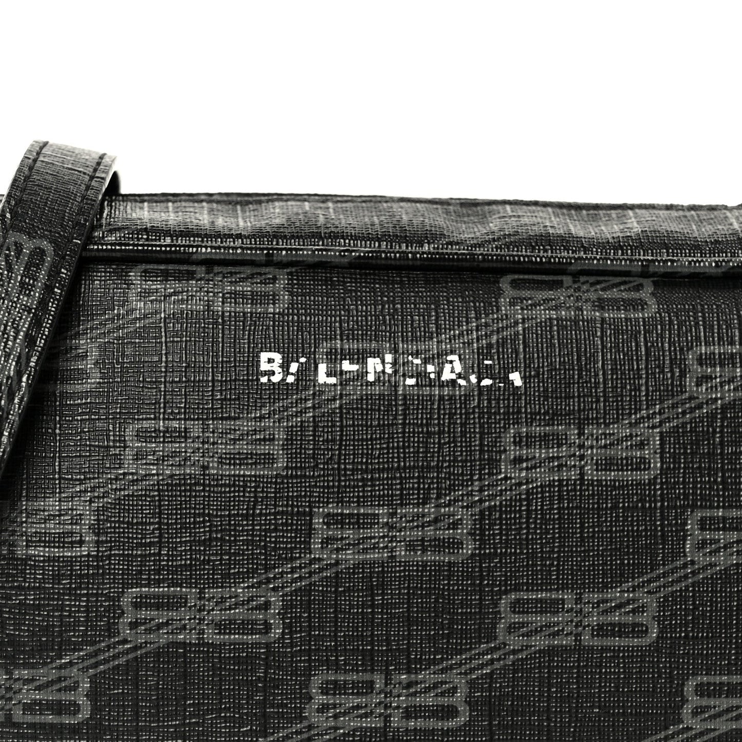 Coated Canvas BB Monogram Medium Signature Camera Bag Black Grey