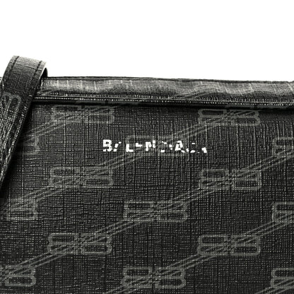Coated Canvas BB Monogram Medium Signature Camera Bag Black Grey