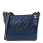 Patent Goatskin Quilted Medium Gabrielle Hobo Blue