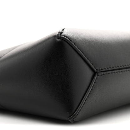 Shiny Calfskin Puzzle Fold Pouch Black