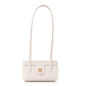 Shiny Caviar Preppy Coco Long Vanity With Strap White