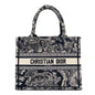 Canvas Embroidered Small Dioriviera Toile De Jouy Book Tote Blue