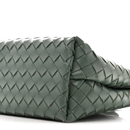 Nappa Intrecciato Medium Andiamo Shoulder Bag Aloe