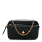 Calfskin GG Super Mini Debossed Chain Wallet Black