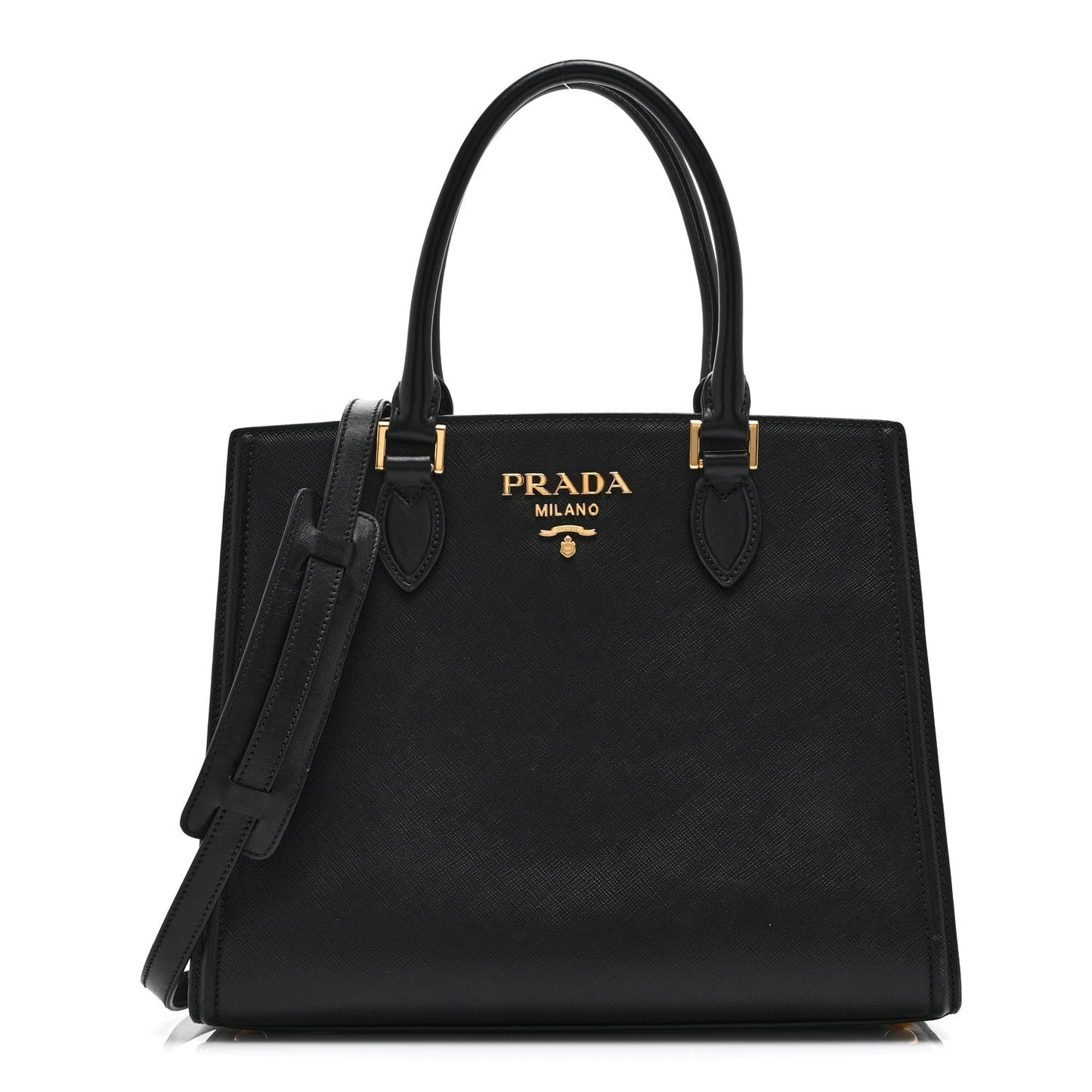 Saffiano Soft Calfskin Large Tote Black