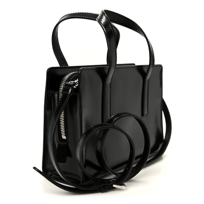 Spazzolato Mini Re-Edition 1995 Double Handle Handbag Black