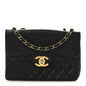 Lambskin Quilted XL Jumbo Single Flap Black