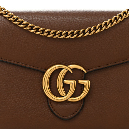 Cellarius Calfskin GG Marmont Chain Wallet Nut Brown