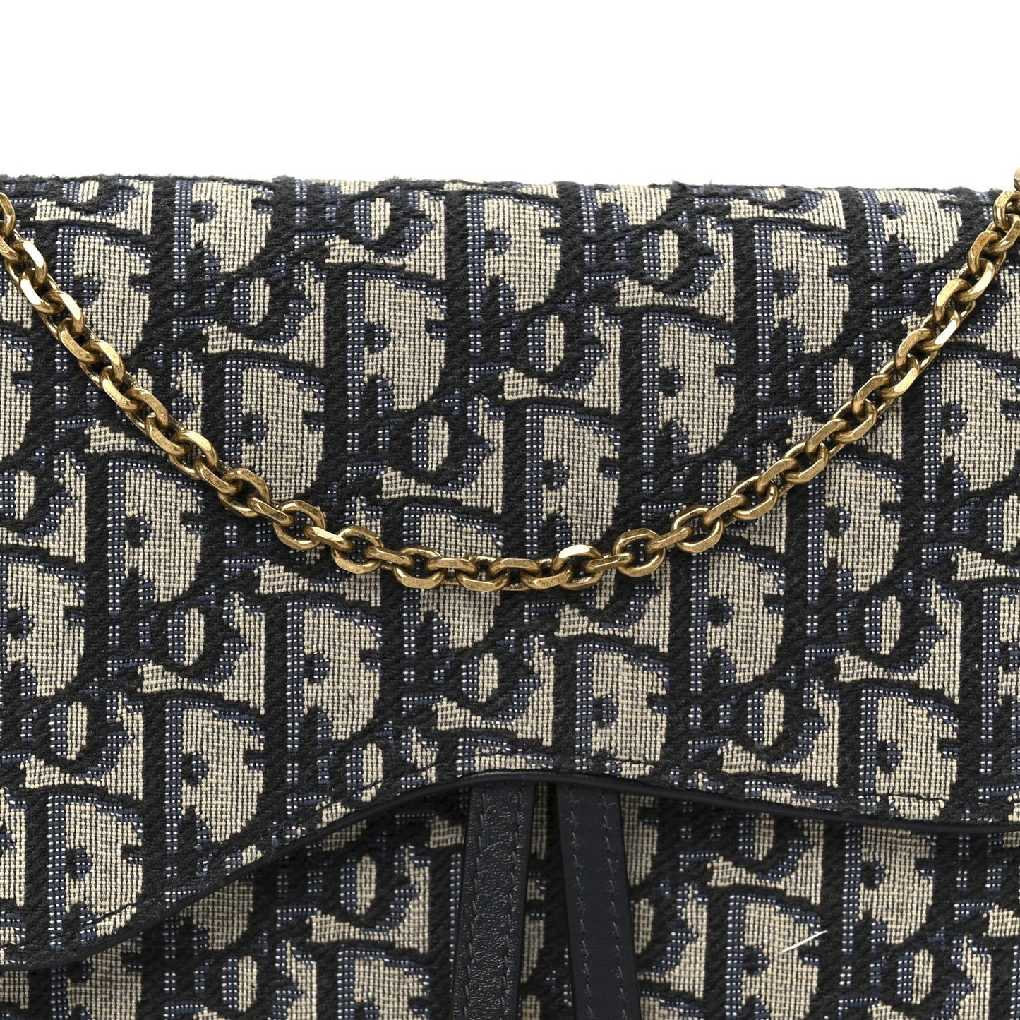 Oblique Saddle Chain Pouch Blue