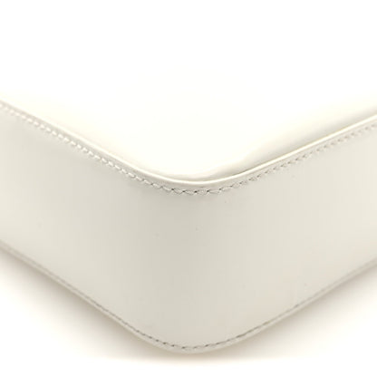 Spazzolato Triangle Small Double Handle Crossbody Tote White
