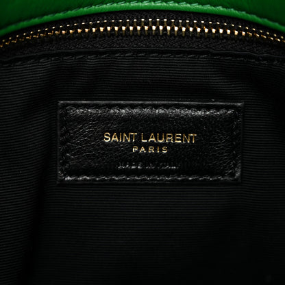 Lambskin Quilted Medium Loulou Puffer Monogram Chain Satchel New Vert Praire