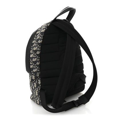 Oblique Calfskin Rider Kid's Backpack Beige Black