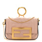 Nappa Matisse FF Embossed Nano Baguette Charm Rosa Quarzo