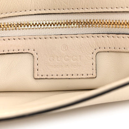 Roxy Calfskin Blondie Chain Shoulder Flap Bag Mystic White