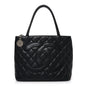 Caviar Quilted Medallion Tote Black