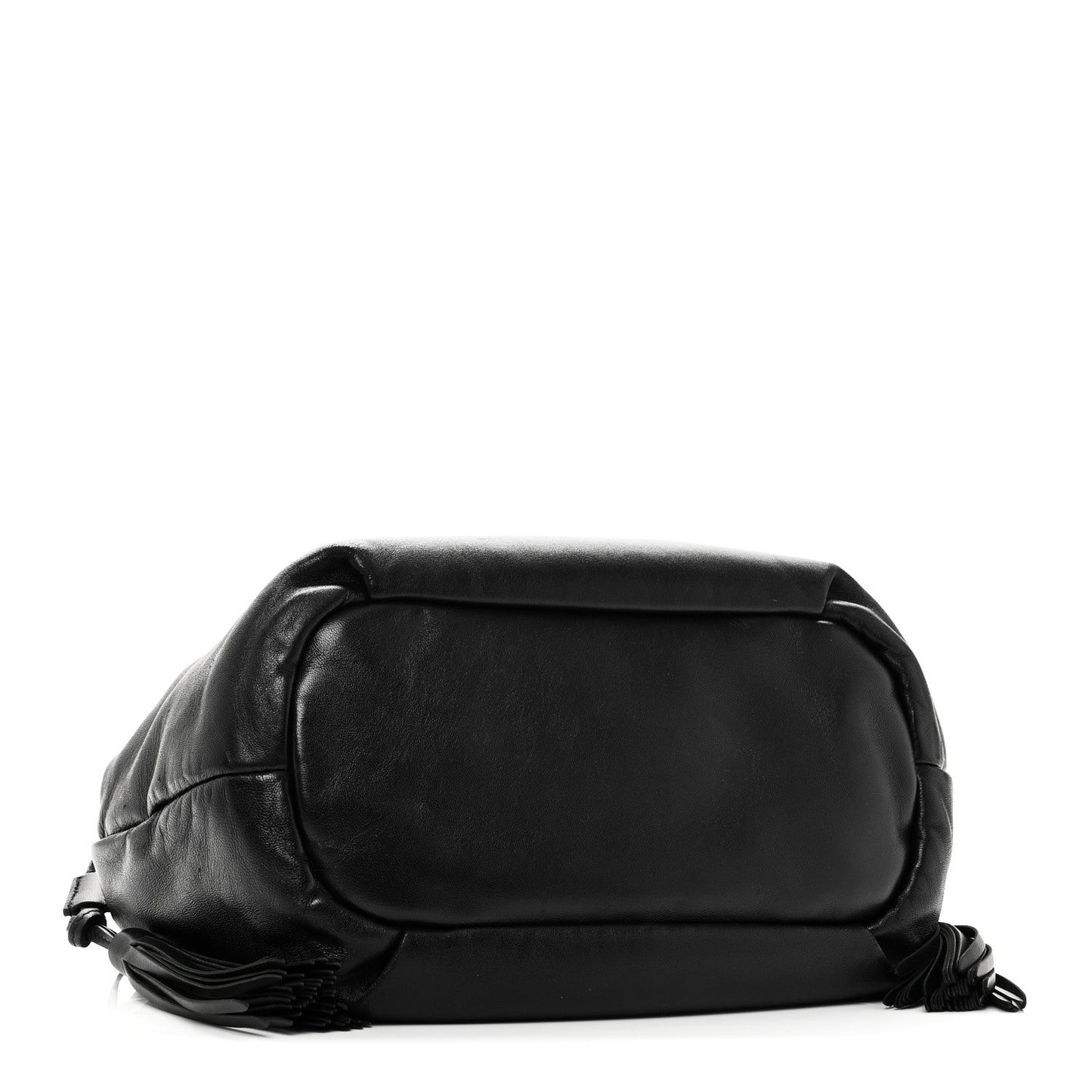 Nappa Drawstring Tote Black