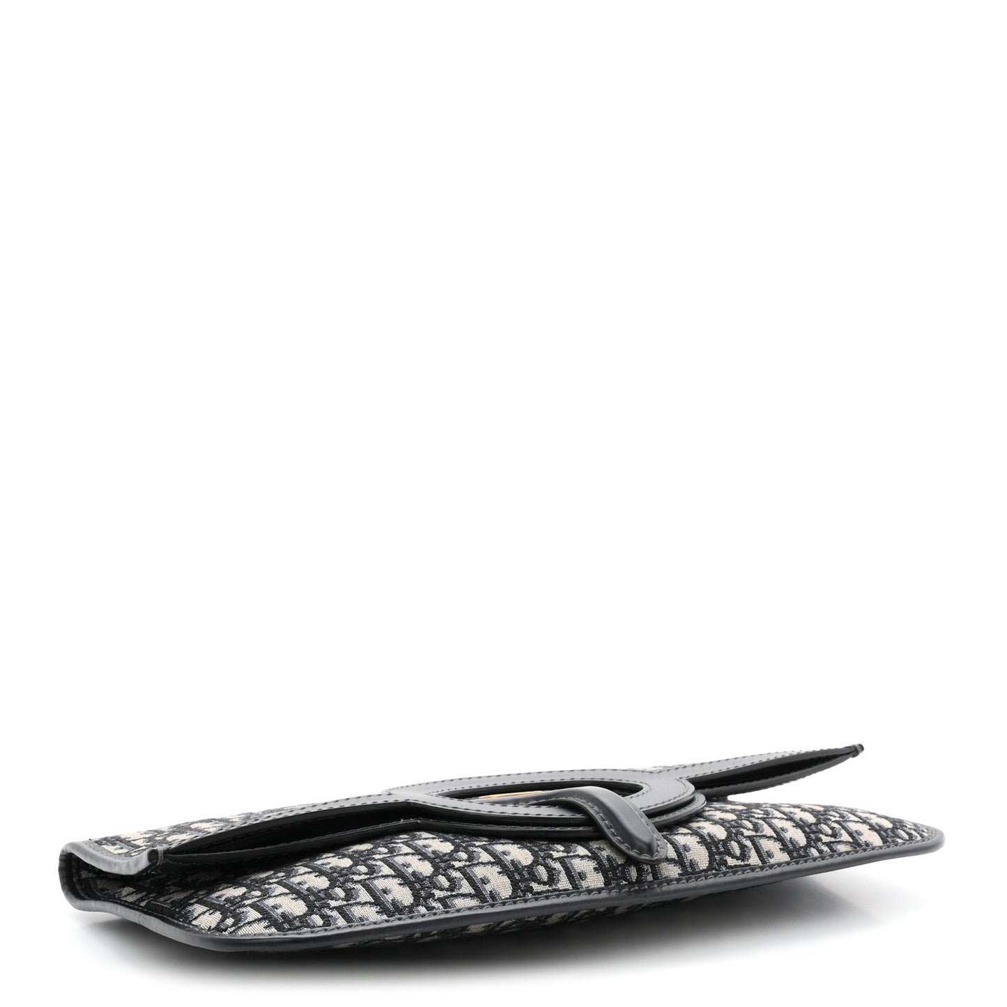 Oblique Fold Over Clutch Blue