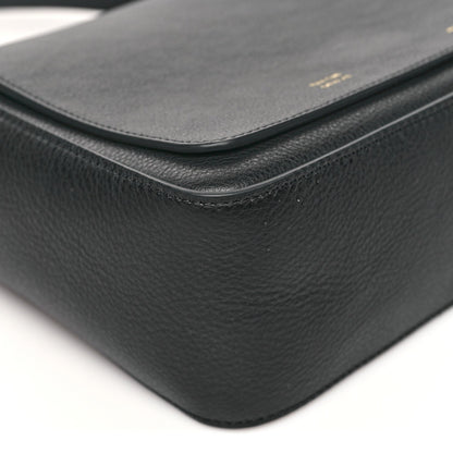Calfskin Box Shoulder Bag Black
