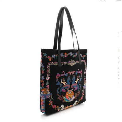 Canvas Underwater Medusa Tote Black Multicolor