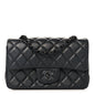 Pearly Lambskin Quilted Mini Rectangular Flap So Black