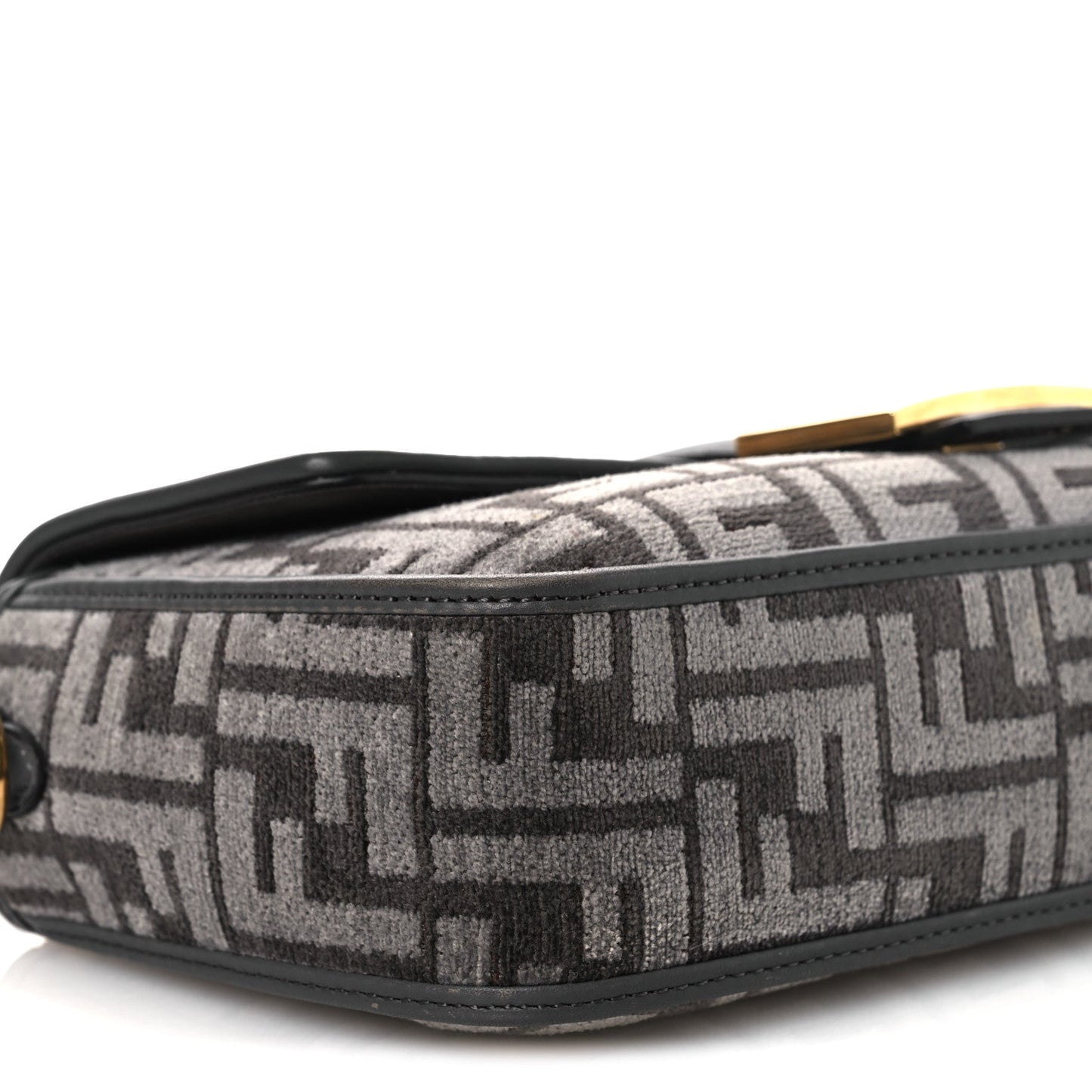 Chenille FF Embroidered Baguette Antracite Asfalto