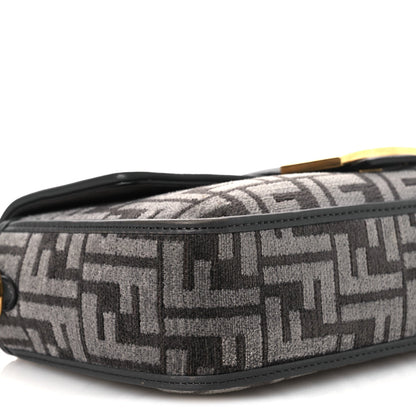 Chenille FF Embroidered Baguette Antracite Asfalto