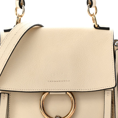 Calfskin Mini Faye Day Shoulder Bag Off White