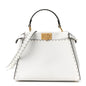 Cuoio Romano Selleria Mini Peekaboo Iconic Satchel White