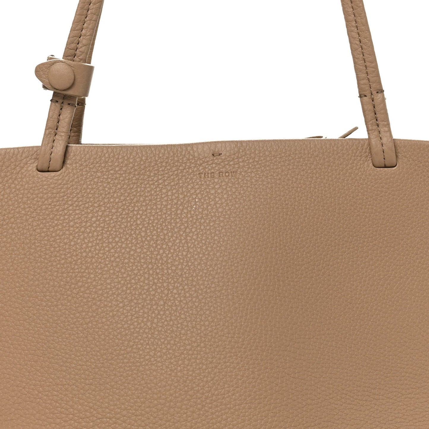 Matte Grained Calfskin Small Park Tote Taupe