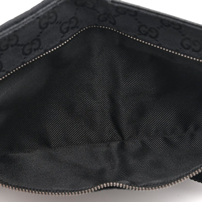 GG Monogram Double Pocket Belt Bag Black