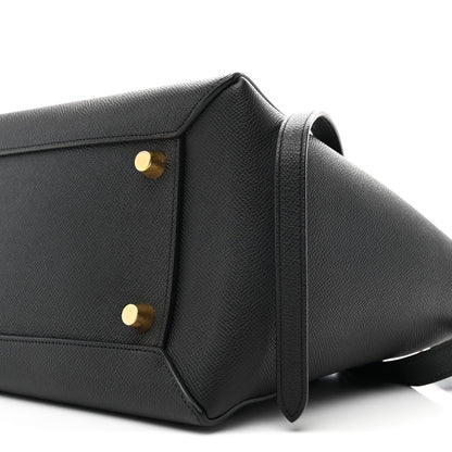Grained Calfskin Mini Belt Bag Black