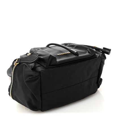 Nylon Small Crossbody Rucksack Backpack Black