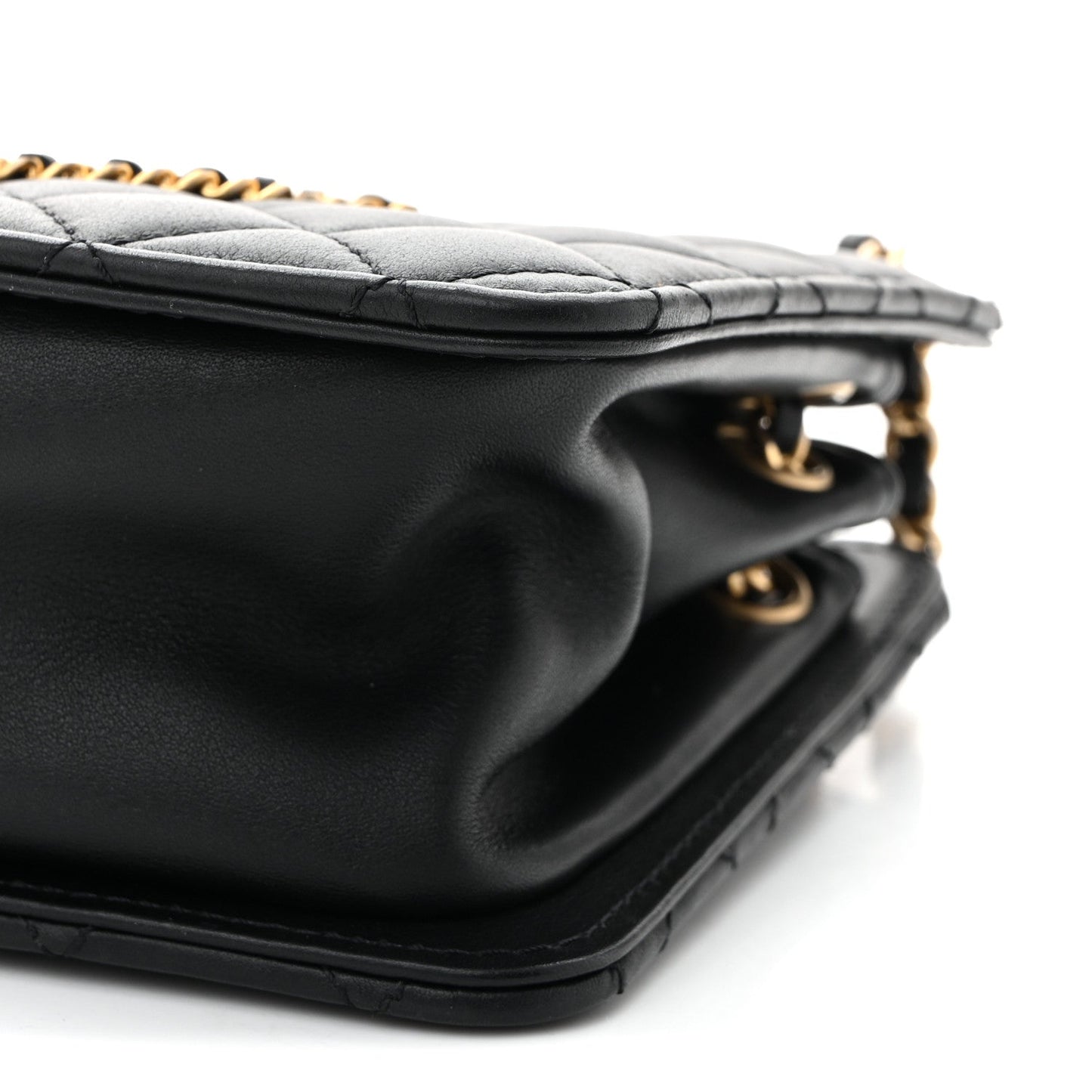 Calfskin Quilted CC Small Once Upon A Time Tote Black