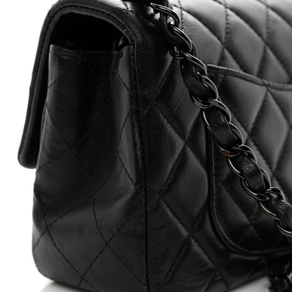 Lambskin Quilted Mini Rectangular Flap So Black
