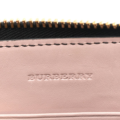 Signature Grain Calfskin Check Embossed Peyton Crossbody Clutch Bag Pale Orchid