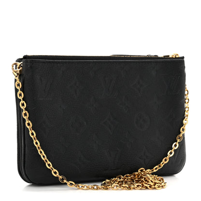 Empreinte Double Zip Pochette Black