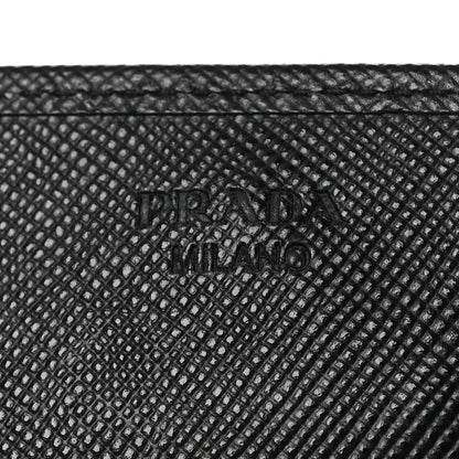 Saffiano Metal Oro Chain Wallet Black