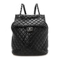 Lambskin Quilted Large Urban Spirit Backpack Black