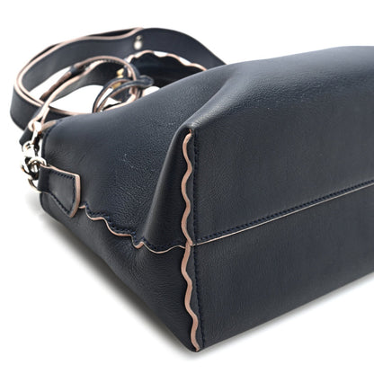 Vitello Dolce Scalloped Studded Medium By The Way Boston Bag Blu Notte