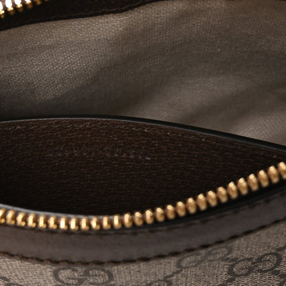GG Supreme Monogram Textured Dollar Calfskin Web Small Ophidia GG Handbag Beige Ebony New Acero