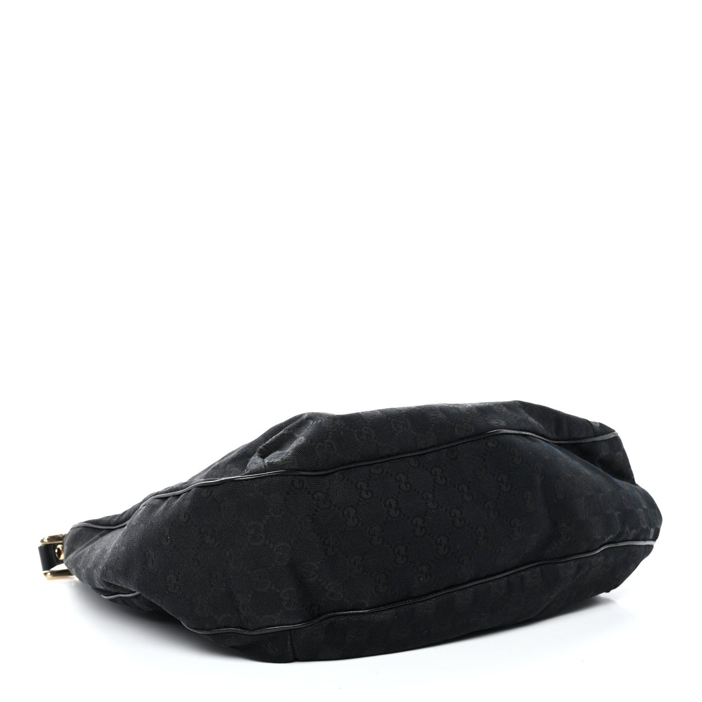 Monogram Large New Ladies Web Hobo Black