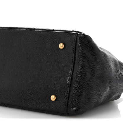 Caviar Quilted Petit Timeless Tote PTT Black